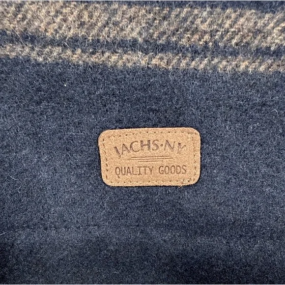 Jachs New York Wool Blend Sherpa Lined Jacket Mens Large Navy Plaid Insulated - Picture 12 of 12